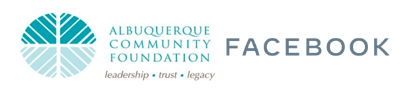 Albuquerque Community Foundation and Facebook Logo