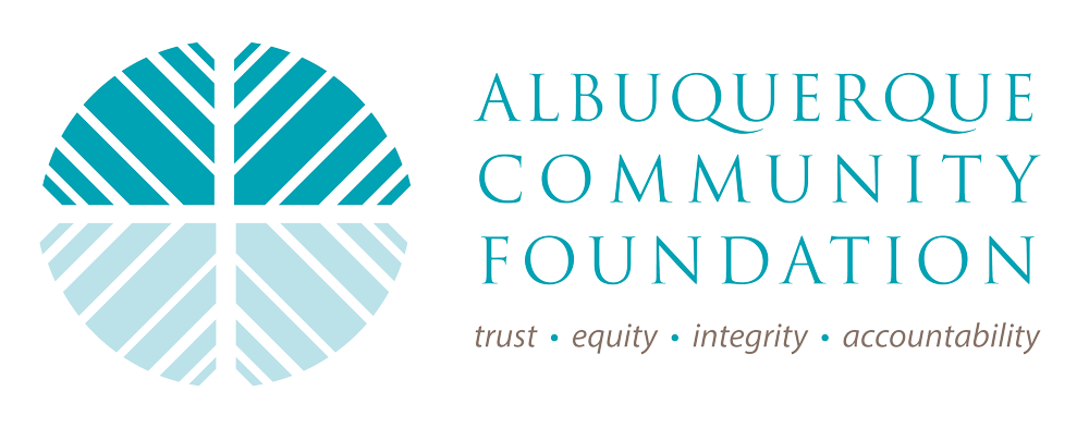 Albuquerque Community Foundation Logo. Trust, equity, integrity, accountability